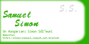 samuel simon business card